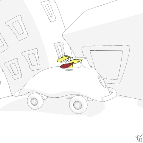 KarlJahnke dog cartoon 3d car GIF
