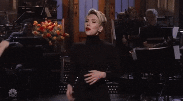 Scarlett Johansson Kiss GIF by Saturday Night Live