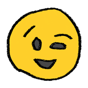 emoji wink Sticker by Adam J. Kurtz