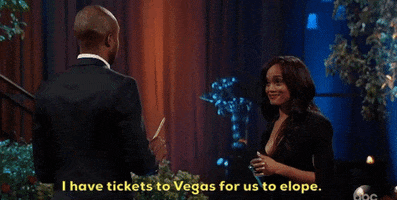 episode 11 i have two tickets to vegas for us to elope GIF by The Bachelor