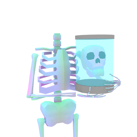 skull skeleton GIF by jjjjjohn