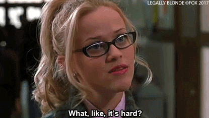 what like its hard? dumb blonde reese witherspoon GIF by 20th Century Fox Home Entertainment