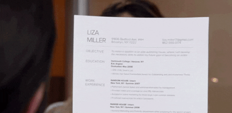 senior year of college resume smile GIF by Product Hunt