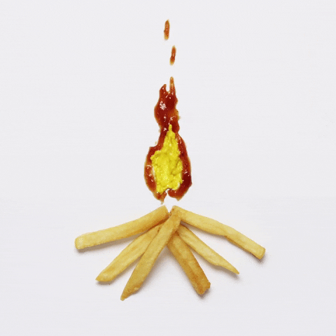 french fries ketchup GIF by cintascotch