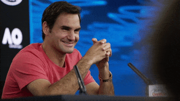 Roger Federer Smile GIF by Australian Open