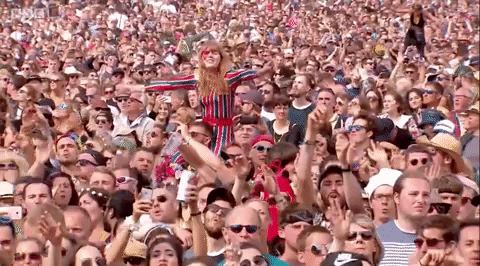 Crowd GIF by Glastonbury Festival 2017 - Find & Share on GIPHY