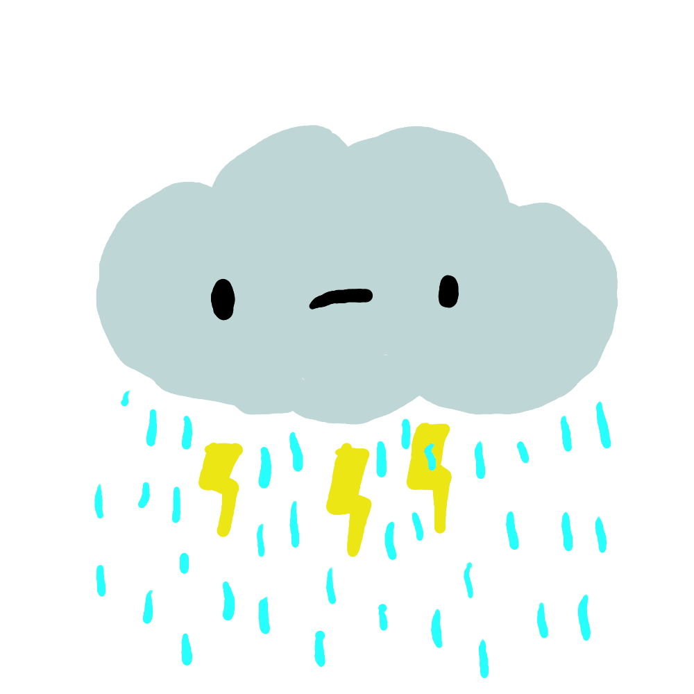Sad Storm Cloud Gif By Squirlart Find Share On Giphy