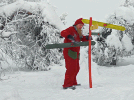 santa claus office falling GIF by The Elves!