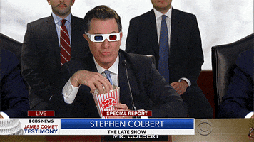 donald trump popcorn GIF by The Late Show With Stephen Colbert
