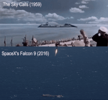 michlr science fiction spacex falcon 9 the sky call GIF