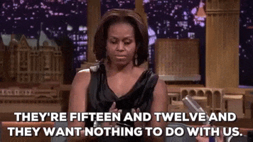 jimmy fallon they're fifteen and twelve and they want nothing to do with us GIF by Obama