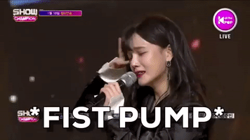 k-pop fist pump GIF