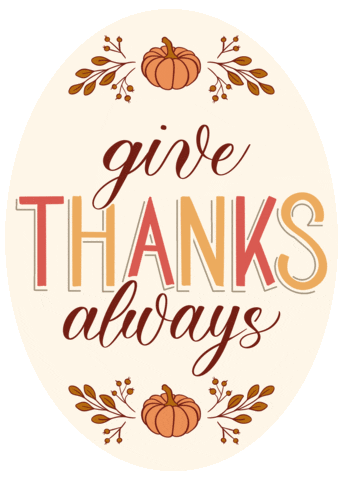 Give Thanks Fall Sticker by Brown Eye Design