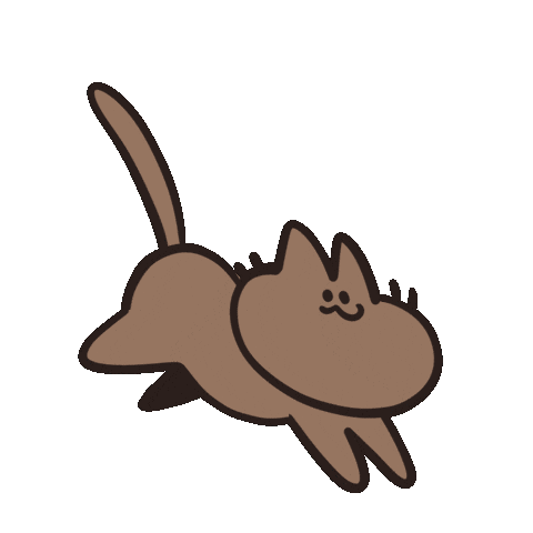 ねこ 走る Sticker