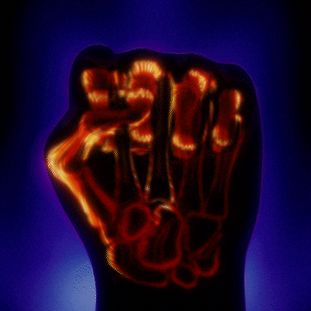 Raised Fist Waves GIF