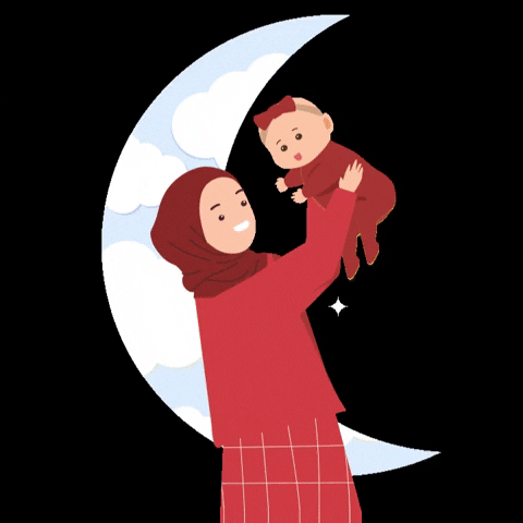 Celebration Moon GIF by Suzuran Baby Malaysia