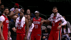 shocked new orleans pelicans GIF by NBA