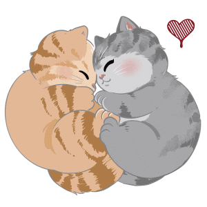 Cat Love Sticker by Kenangan Coffee