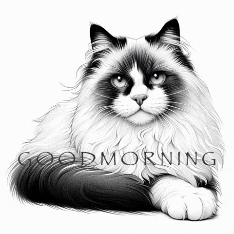 Good Morning Cat GIF