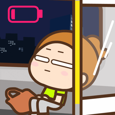 Tired Commute GIF
