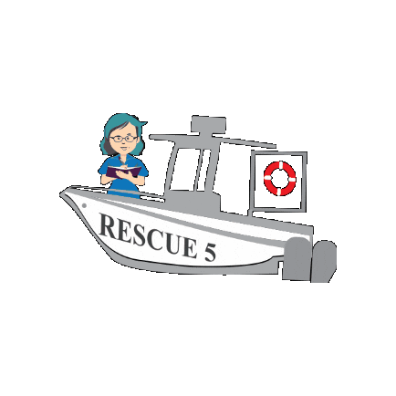 Boat Rescue Sticker by Eckerd College