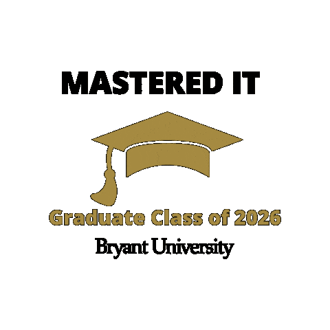 Bryant Bulldogs Graduation Sticker by Bryant Graduate Programs