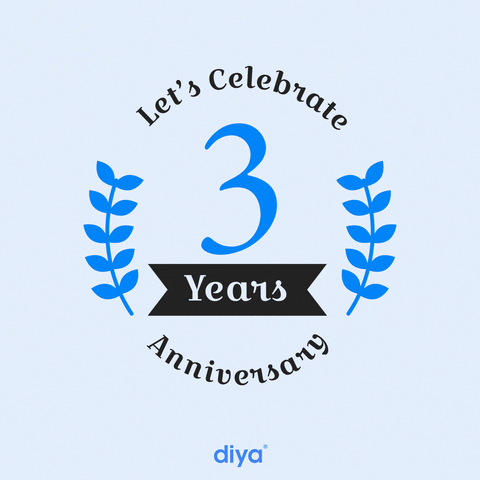 Three Years Work Anniversary GIF by DiyaUA