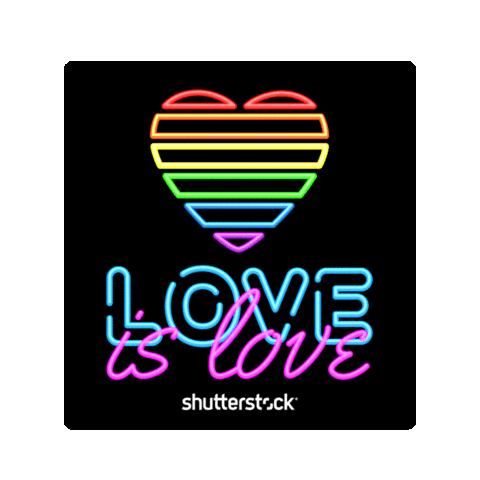 Love Is Love Heart Sticker by Shutterstock