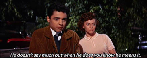 sal mineo he doesnt say much but when he does you know he means it GIF