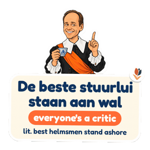 Merchant Critic Sticker by Dutch Fluency