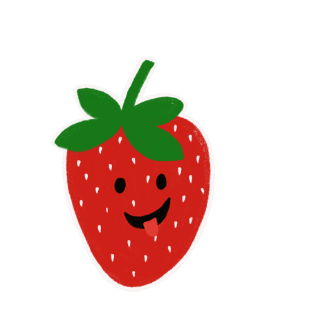 Strawberry Sommer Sticker by ayoungdesign