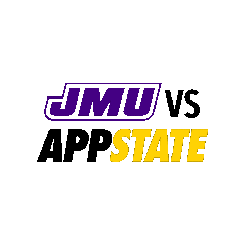 College Game Day Purple And Gold Sticker by James Madison University