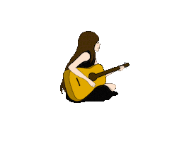 Girl Singing Sticker