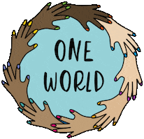 Zusammen One World Sticker