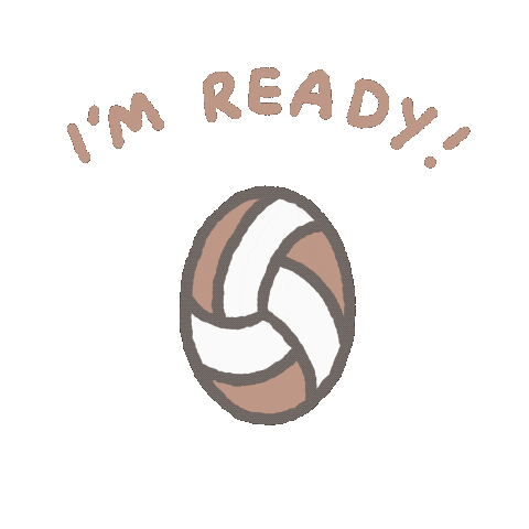 Ready To Go Volleyball Sticker
