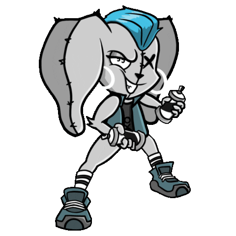 Rabbit Graffiti Sticker