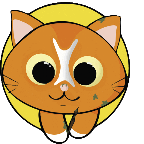 Art Cat Sticker by Publilemon