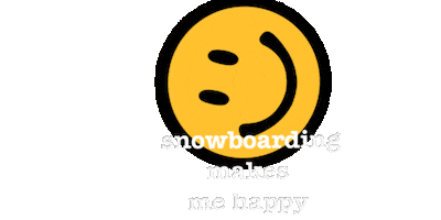 Snowboarding Makes Me Happy Sticker by love snowboarding