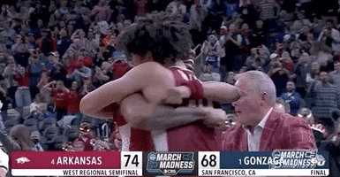 College Basketball Hug GIF by NCAA March Madness