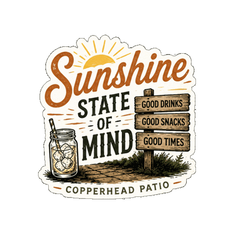 Happy Hour Summer Sticker by CopperheadDistillery