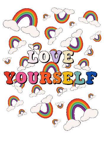 Love Yourself Rainbow Sticker