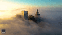 Morning Fog Engulfs Providence Skyline