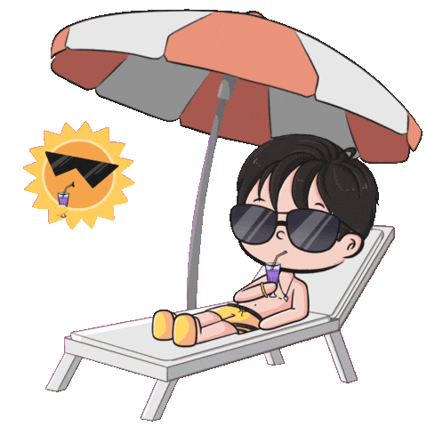 Summer Time Drinking Sticker