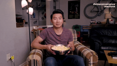 Simu Liu Reaction GIF by Kim's Convenience