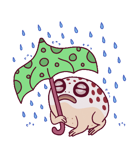 Sad Its Raining Sticker by Kennysgifs