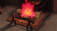 howls moving castle fireplace GIF