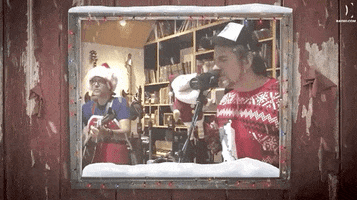 Blue Christmas Singing GIF by Audacy