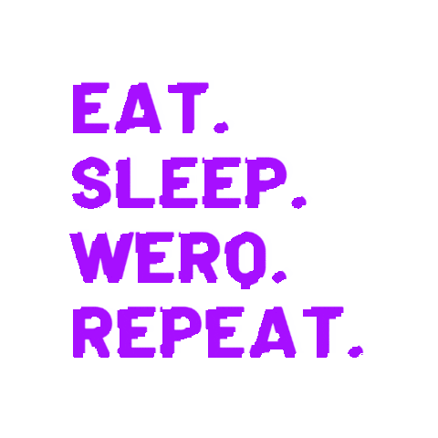 Eat Sleep Wero Repeat Sticker by WERQ Fitness