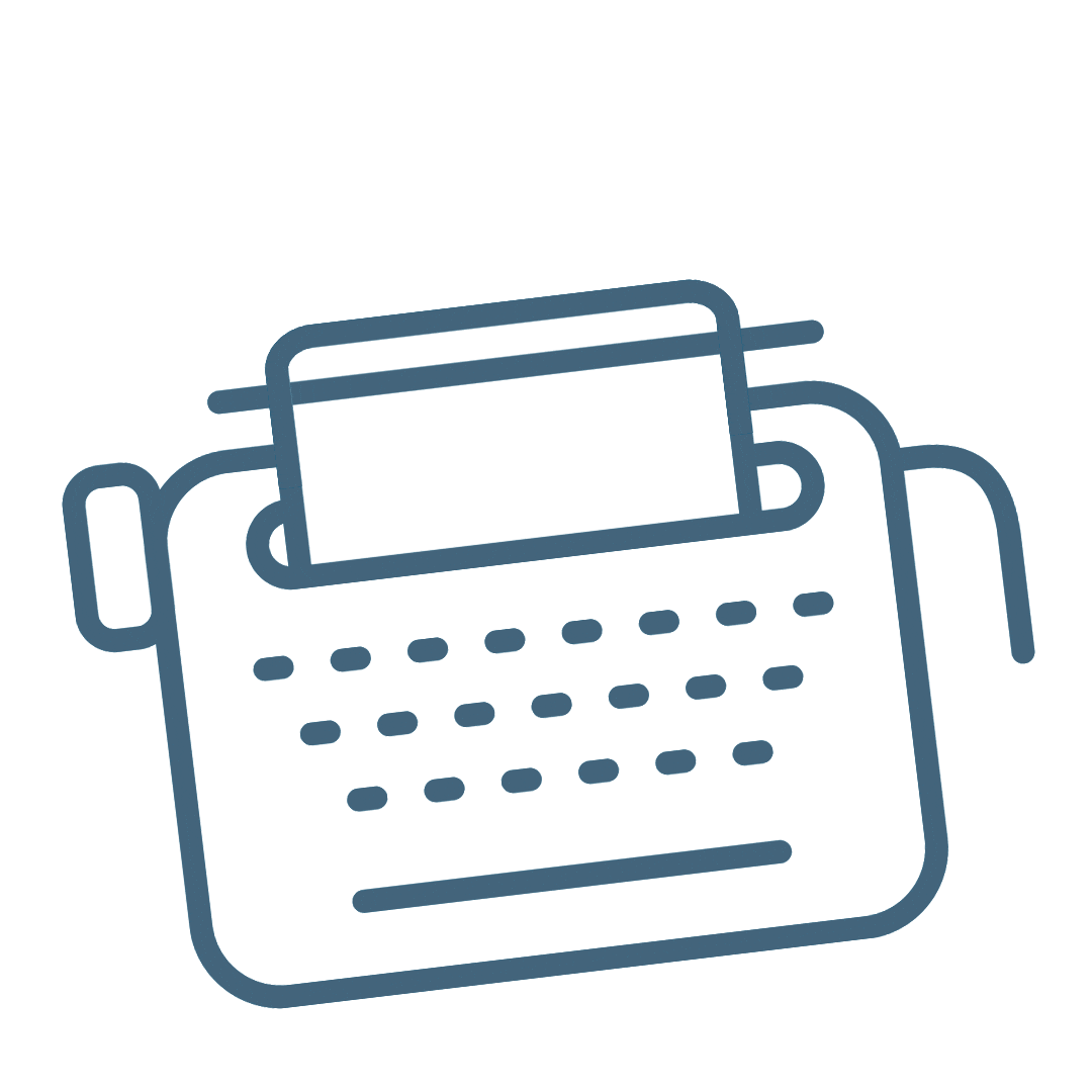 Typewriter Fra Sticker by Frances Roy Agency