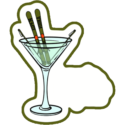 Apres Apresski Aspen Martini Vodka Vodkamartini Aspenapresski Aspenvodka Sticker by Flecha Azul Tequila